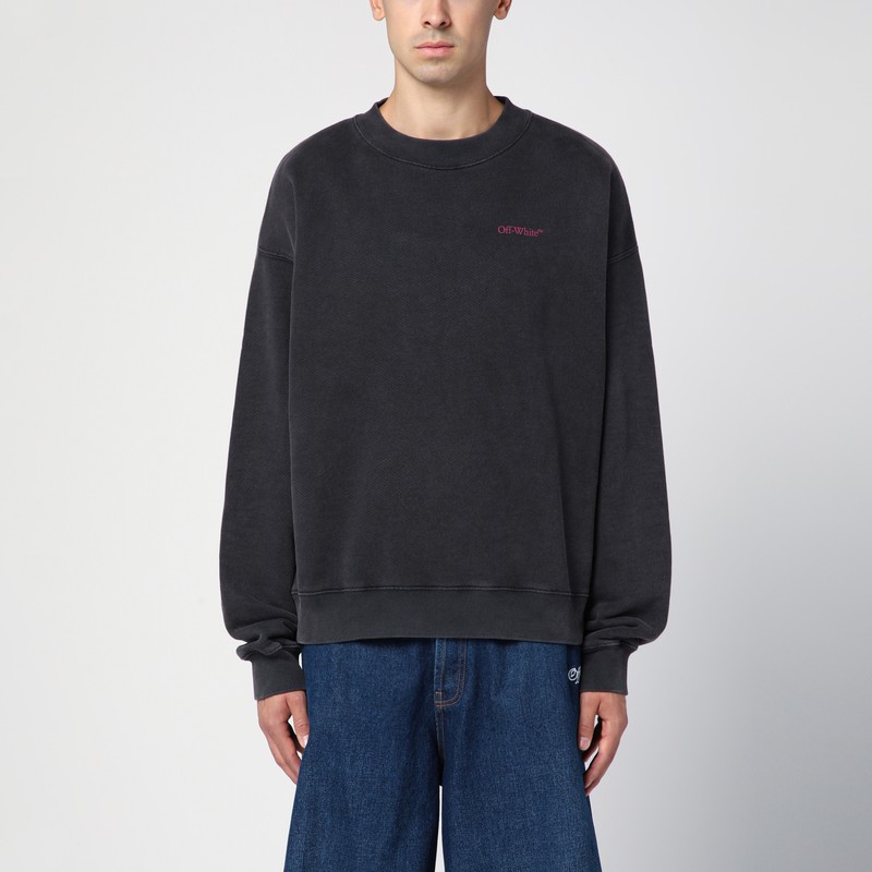 Black sweatshirt with logo print