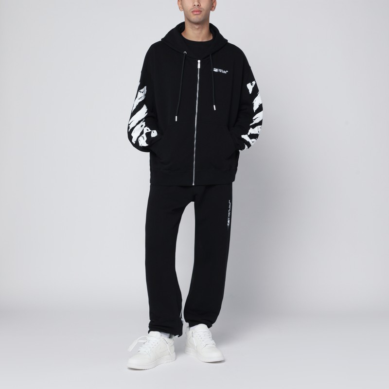 Off-white Black Ink Arrow Jogging Trousers In Black