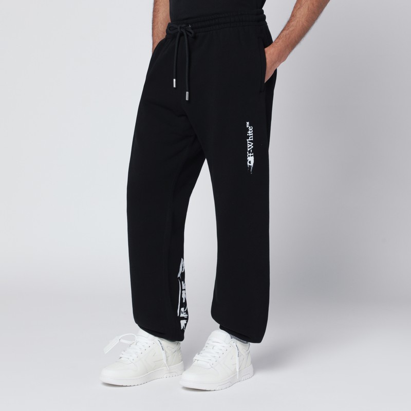 Off-white Black Ink Arrow Jogging Trousers In Black