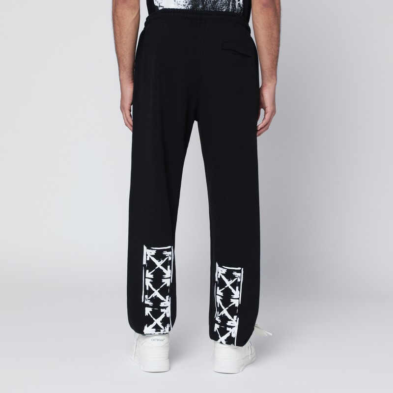 Off-white Black Ink Arrow Jogging Trousers In Black