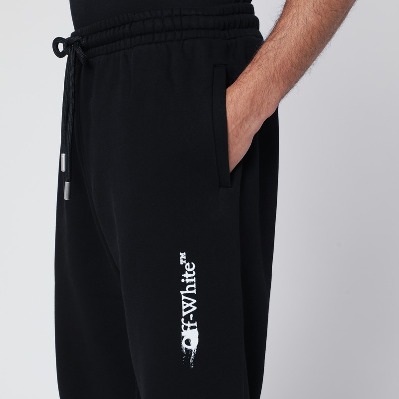 Off-white Black Ink Arrow Jogging Trousers In Black