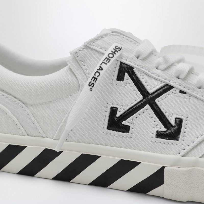 Off-white Low-top Sneakers With Graphic Arrow Detailing In White