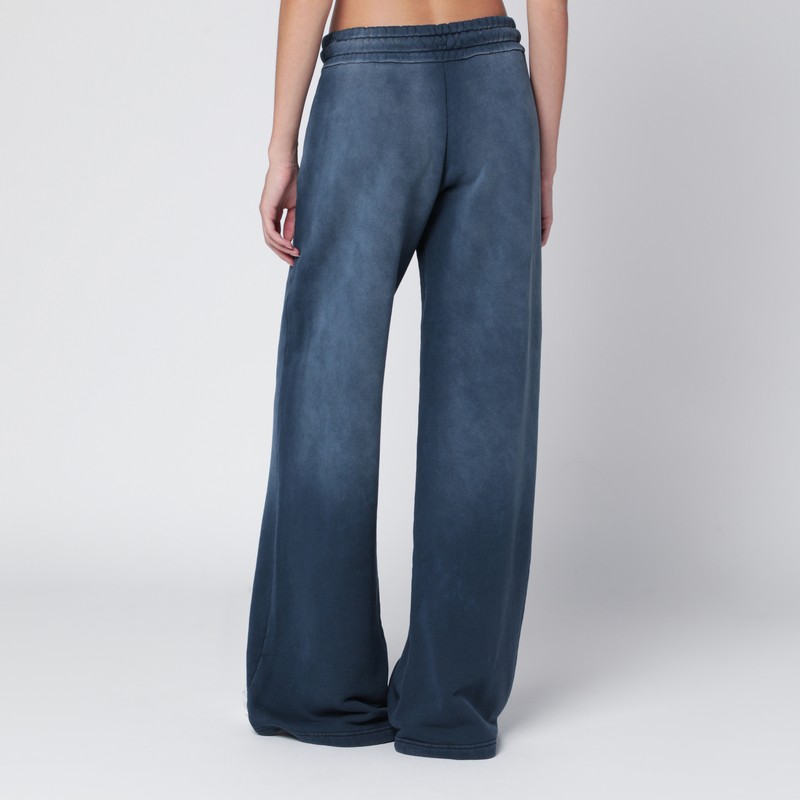 Off-white Blue Washed-effect Jogging Trousers In Blue
