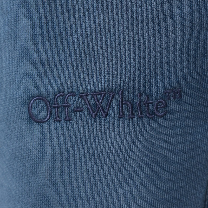 Off-white Blue Washed-effect Jogging Trousers In Blue