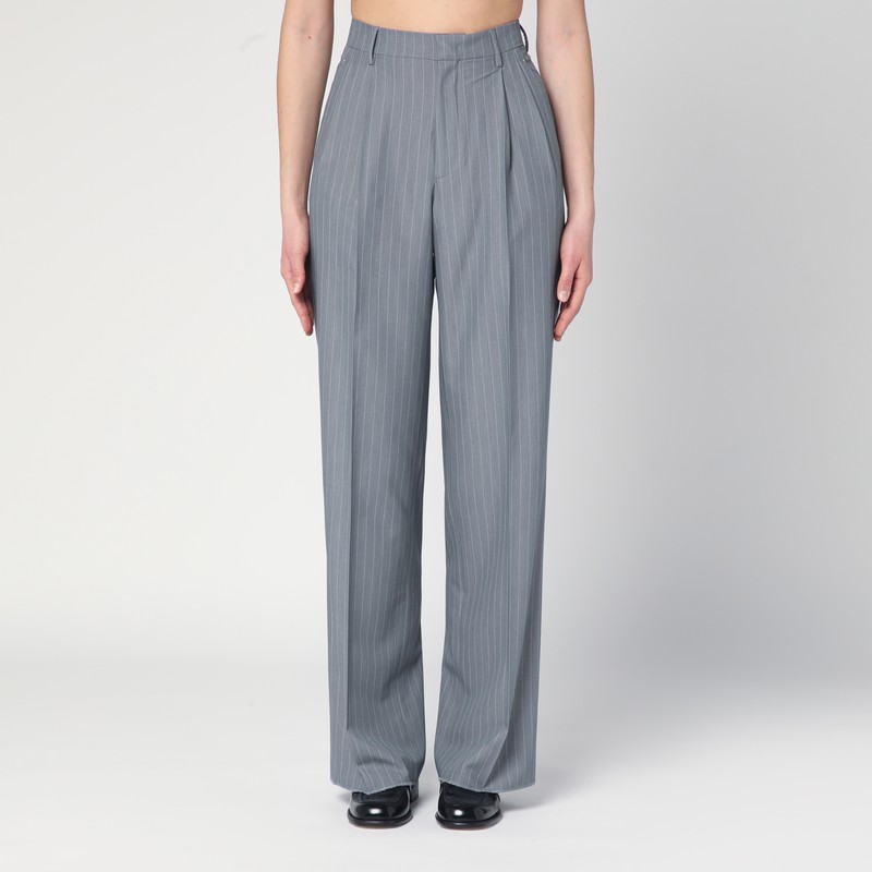 Grey pinstripe trousers