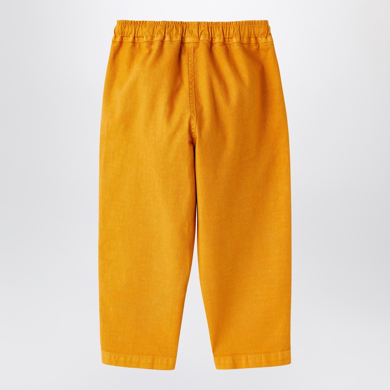 Il Gufo Cinnamon-coloured Linen-blend Trousers In Beige