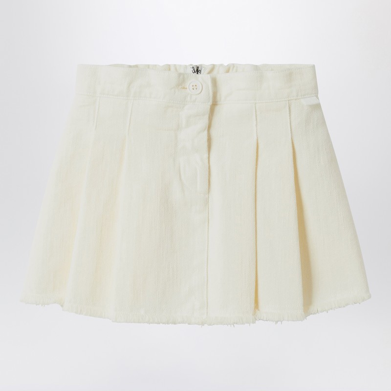 White milk skirt in denim