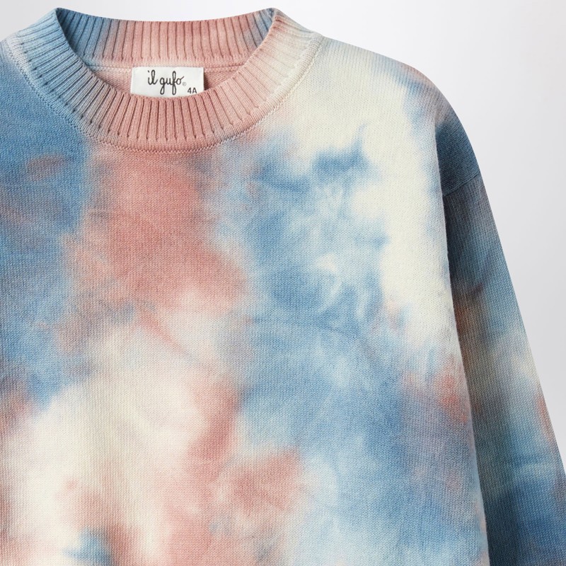 Il Gufo Sweater With Airbrush-effect Tie-dye Print In Blue