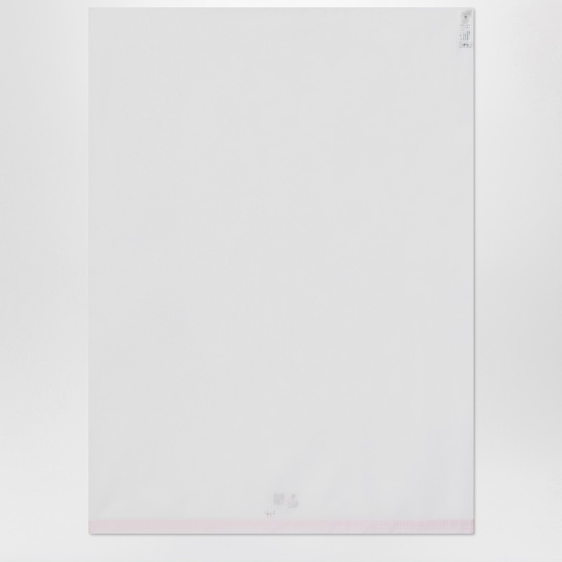 Il Gufo Crib Set With Sheet And Pillowcase White/pink In White