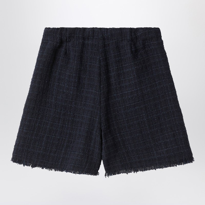 Il Gufo Blue Tweed Shorts In Blue