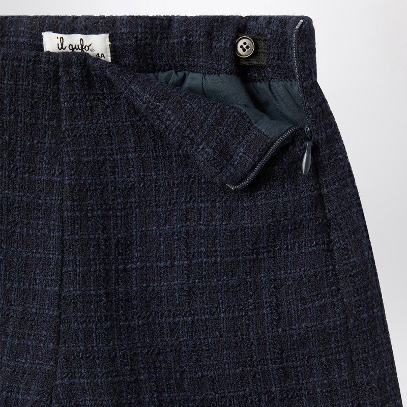 Il Gufo Blue Tweed Shorts In Blue