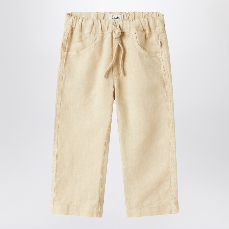 Beige linen trousers