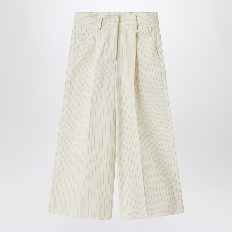Pinstriped cotton pants