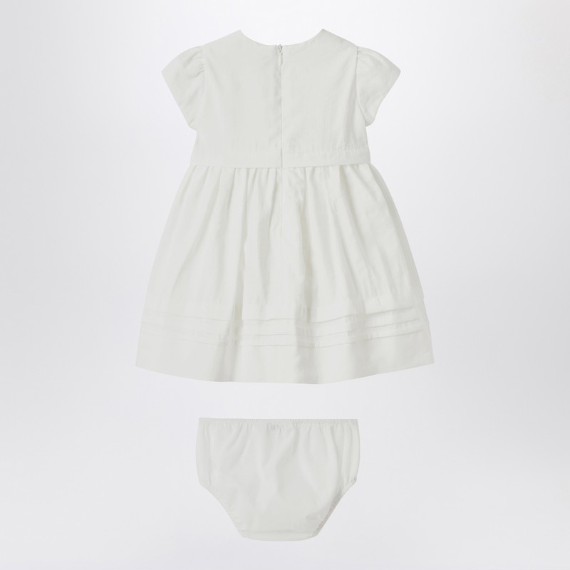 Il Gufo White Dress With Culotte In Viscose Poplin In White