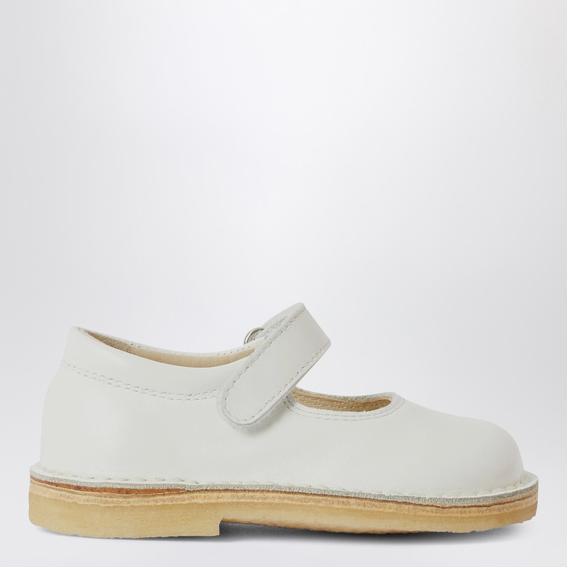Il Gufo White Leather Sandal With Strap In White