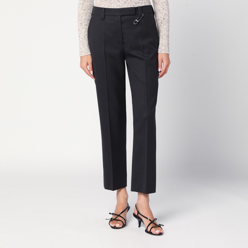 Anthracite grey wool trousers