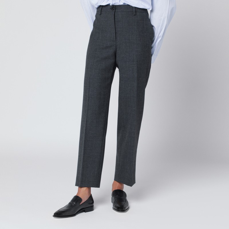 Slate grey wool trousers
