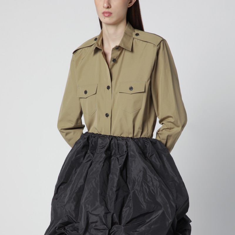 Putty beige cotton shirt