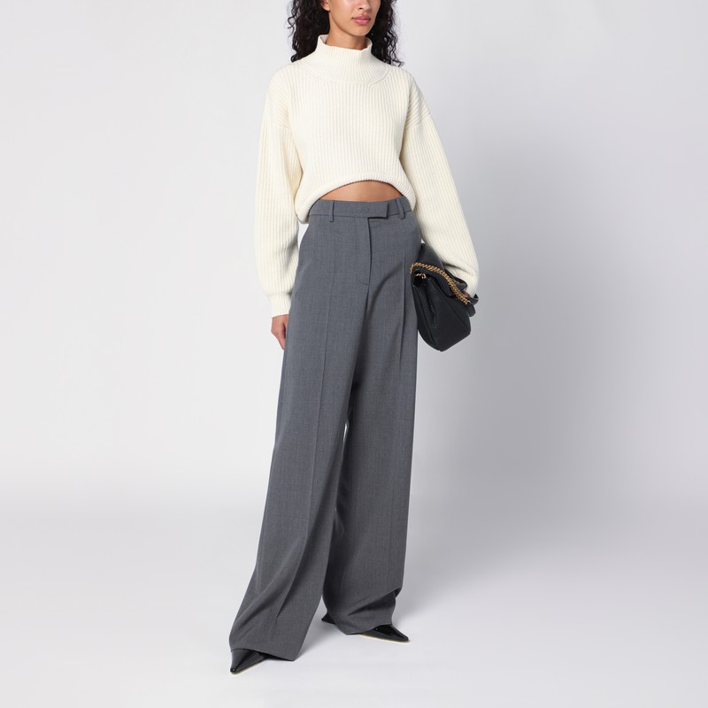 Erika Cavallini Evelina Cream Turtleneck Sweater In White