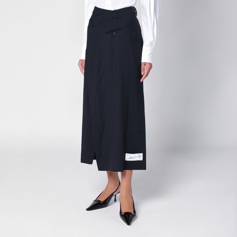 Erika Cavallini Matilda Asymmetrical Midi Skirt In Blue