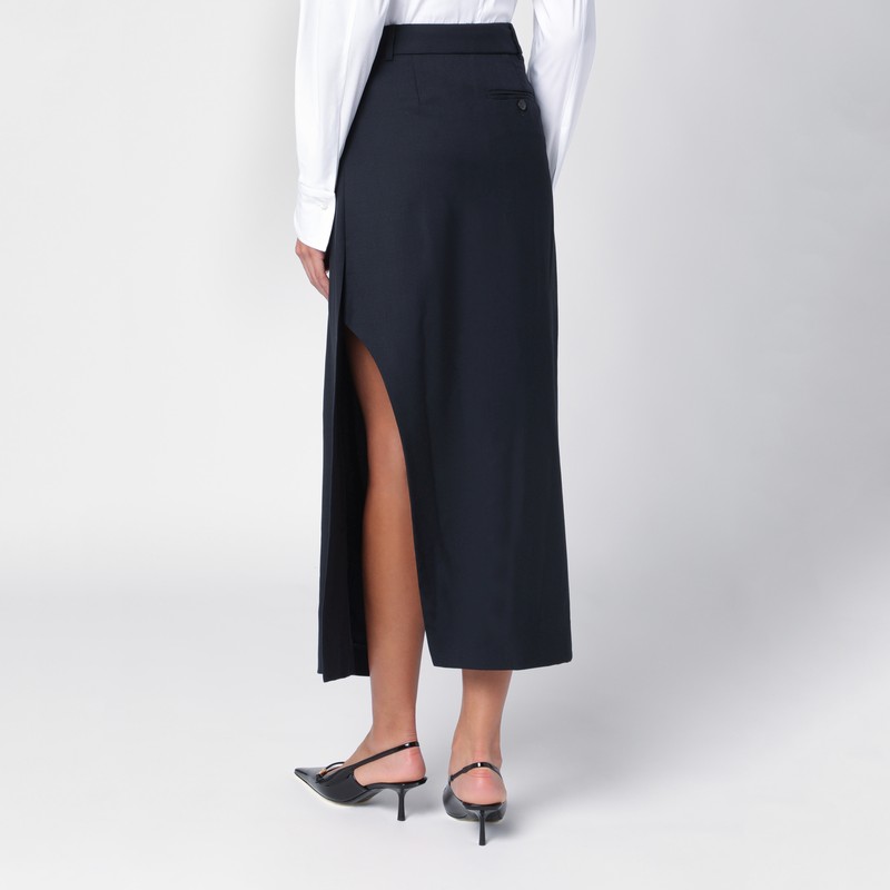Erika Cavallini Matilda Asymmetrical Midi Skirt In Blue