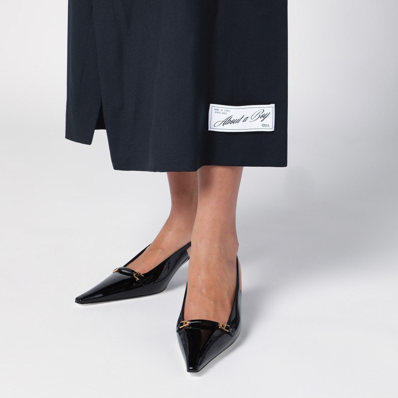 Erika Cavallini Matilda Asymmetrical Midi Skirt In Blue