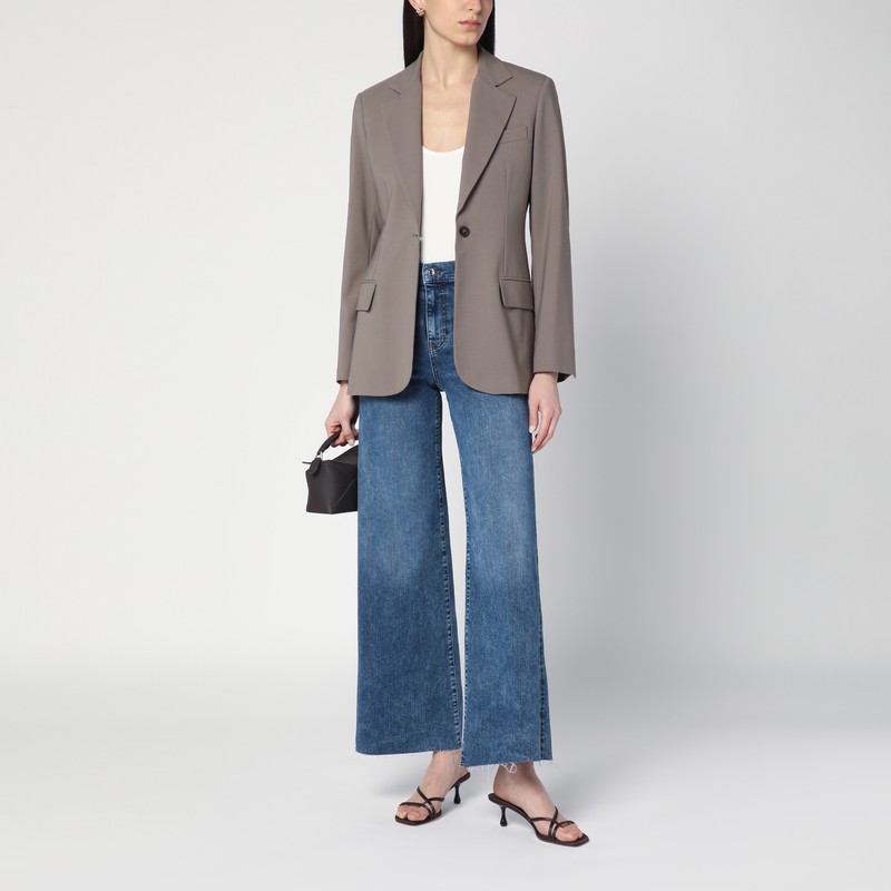 Erika Cavallini Single-breasted Jacket In Taupe Colour In Brown