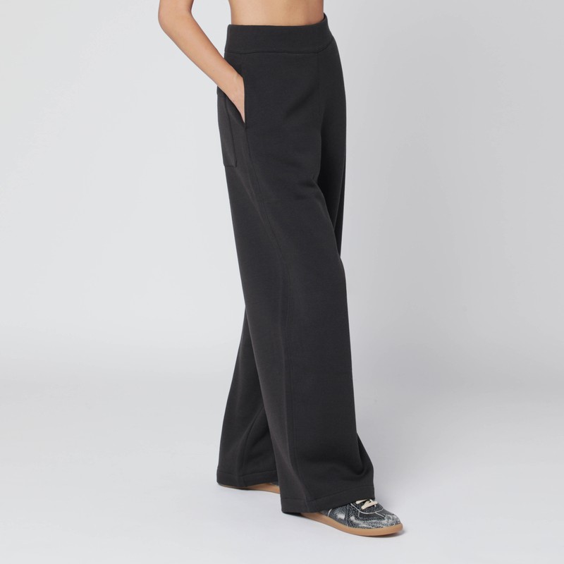 Lemaire Wide Brown Wool-blend Trousers In Brown