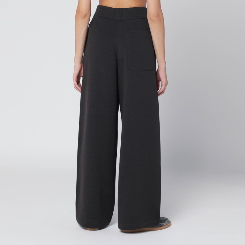 Lemaire Wide Brown Wool-blend Trousers In Brown