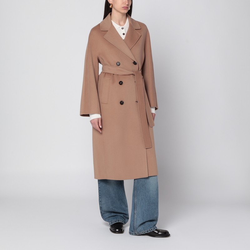 S Max Mara Paul Double-breasted Wool Coat In Brown