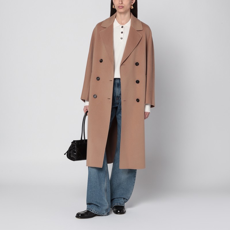 S Max Mara Paul Double-breasted Wool Coat In Brown