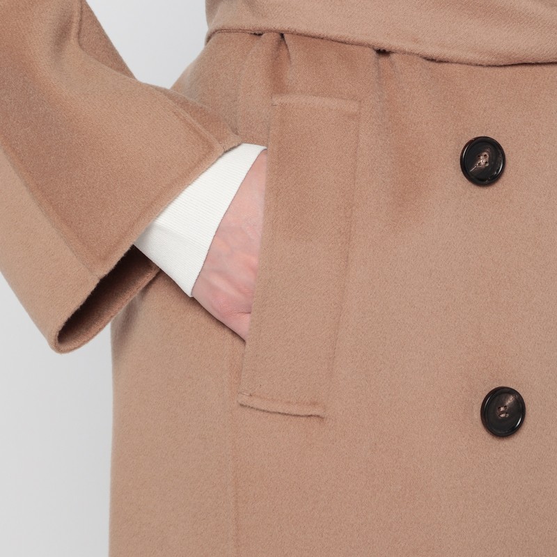 S Max Mara Paul Double-breasted Wool Coat In Brown