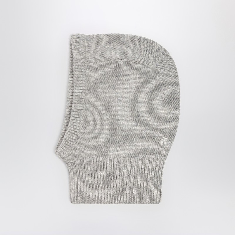 Grey melange cashmere balaclava