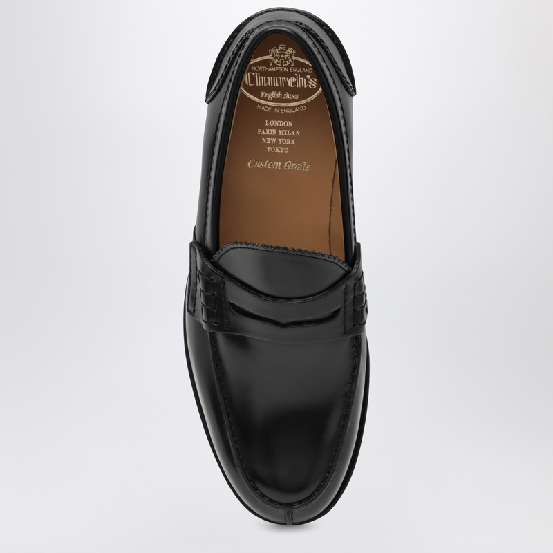 Church's Tunbridge Fume Navy Loafers In Black