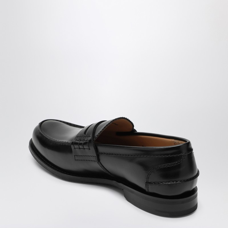 Church's Tunbridge Fume Navy Loafers In Black