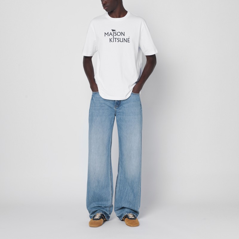 Maison Kitsuné White T-shirt With Logo Print In White