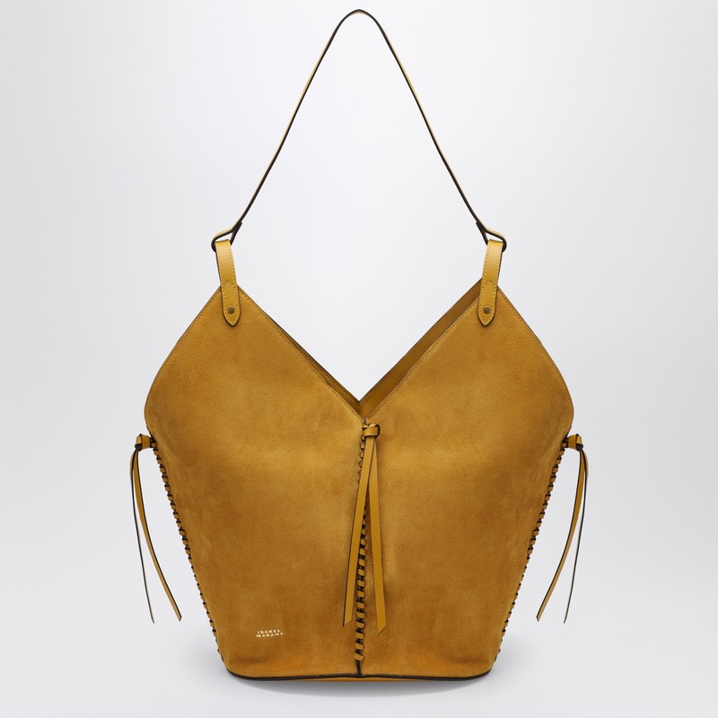 Tampa bag in saffron suede leather