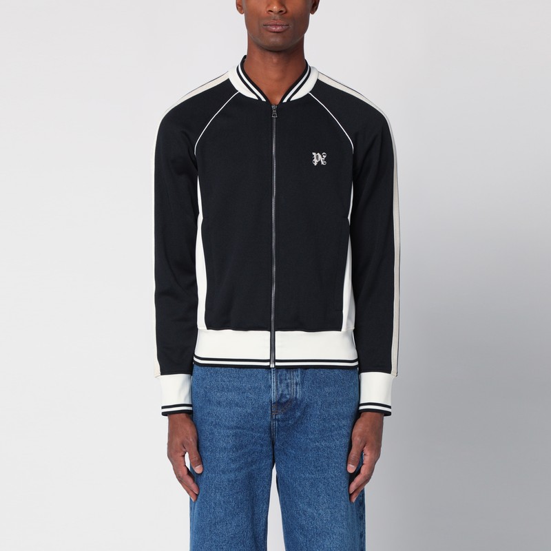 Black/white zip sweatshirt