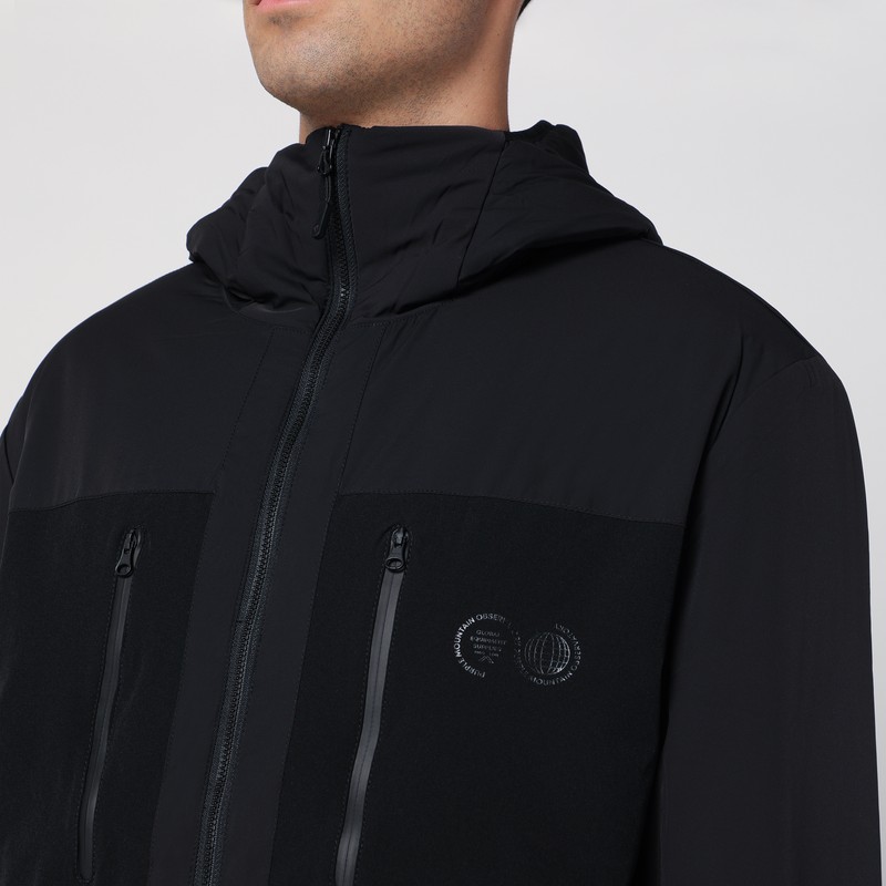 Purple Mountain Observatory Black Nylon Zipped Jacket In Black