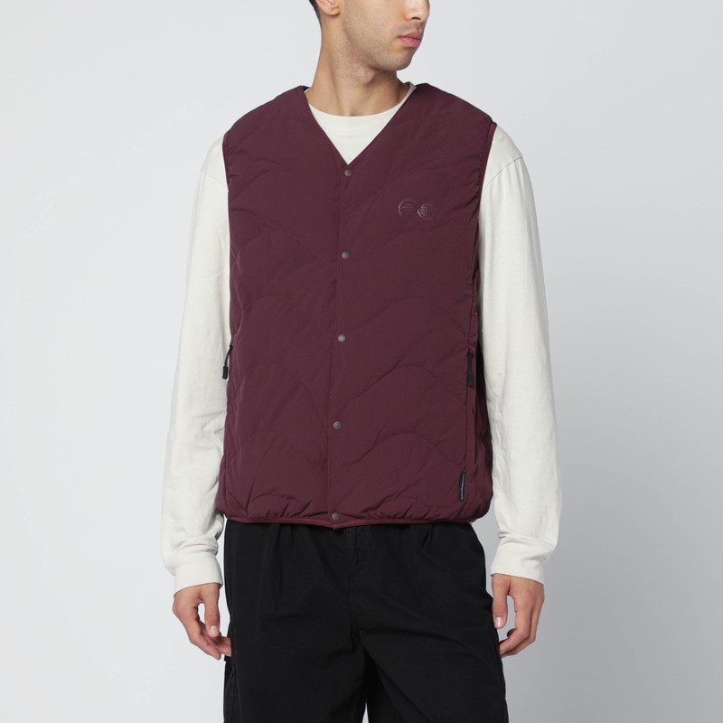Purple Mountain Observatory Wine-colored Nylon Vest In Brown