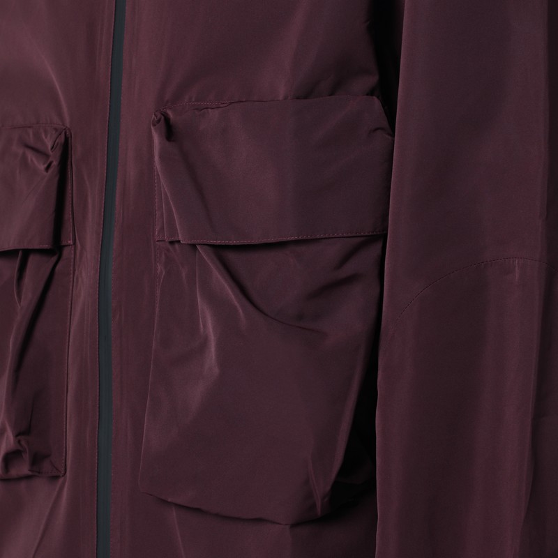 Purple Mountain Observatory Winecoloured Zip Jacket In Burgundy