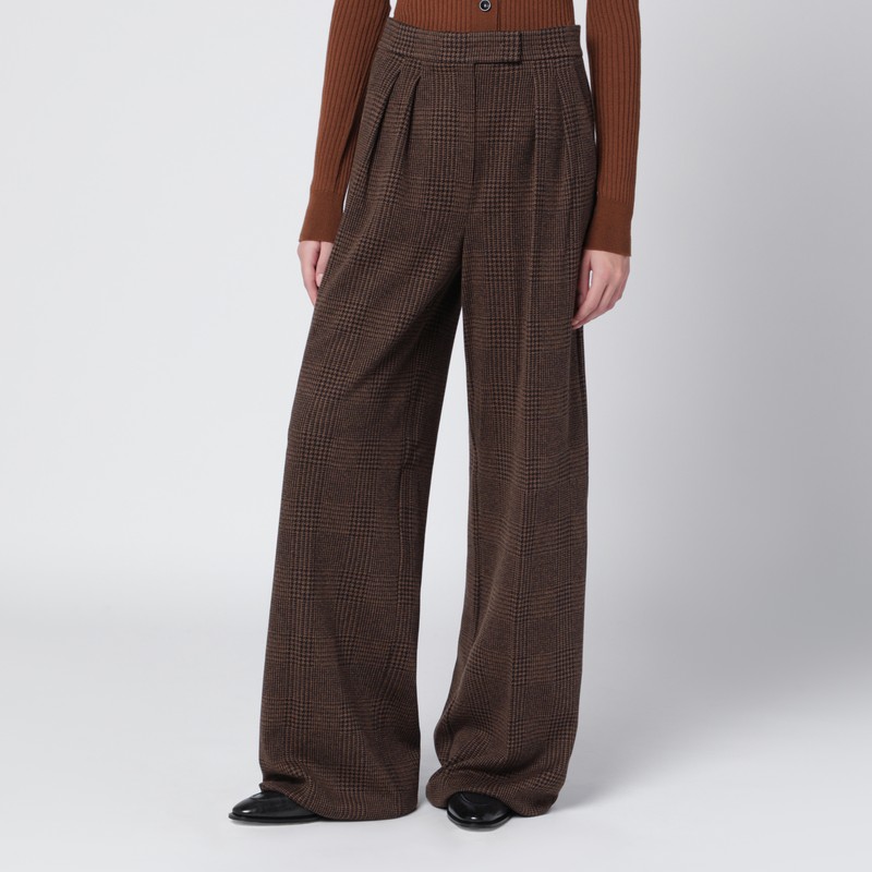 Brown Prince of Wales trousers