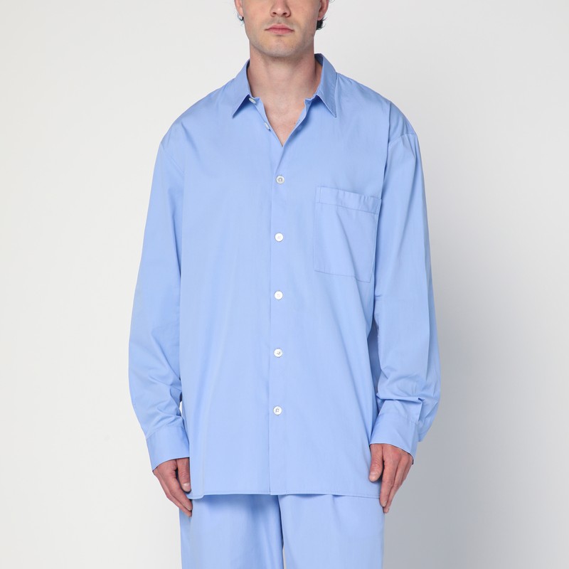 Cornflower blue pyjama shirt - Tekla - Modalova