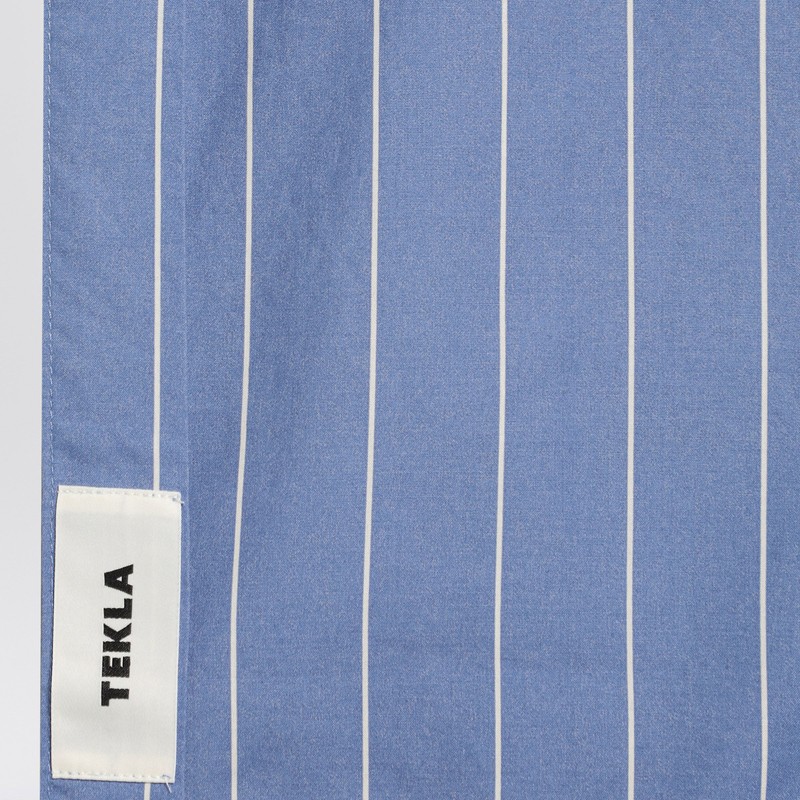 Tekla Blue Sea Fabric With Striped Pattern In Blue