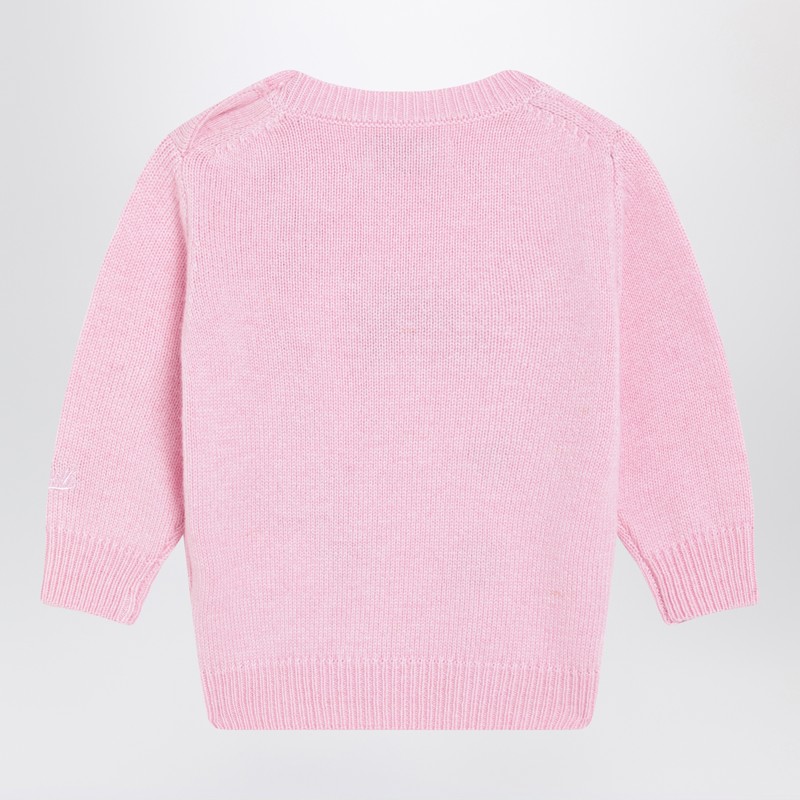 Mc2 Saint Barth Pink Wool-blend Sweater With Trudi Ladybug In Pink