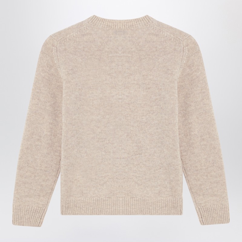 Mc2 Saint Barth Beige Sweater With Candy Patch In Neutral