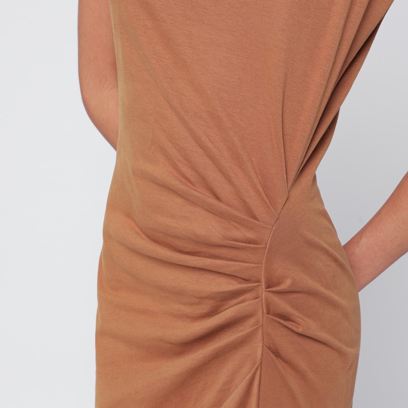 Isabel Marant Camel-coloured Nadela Cotton Dress In Brown