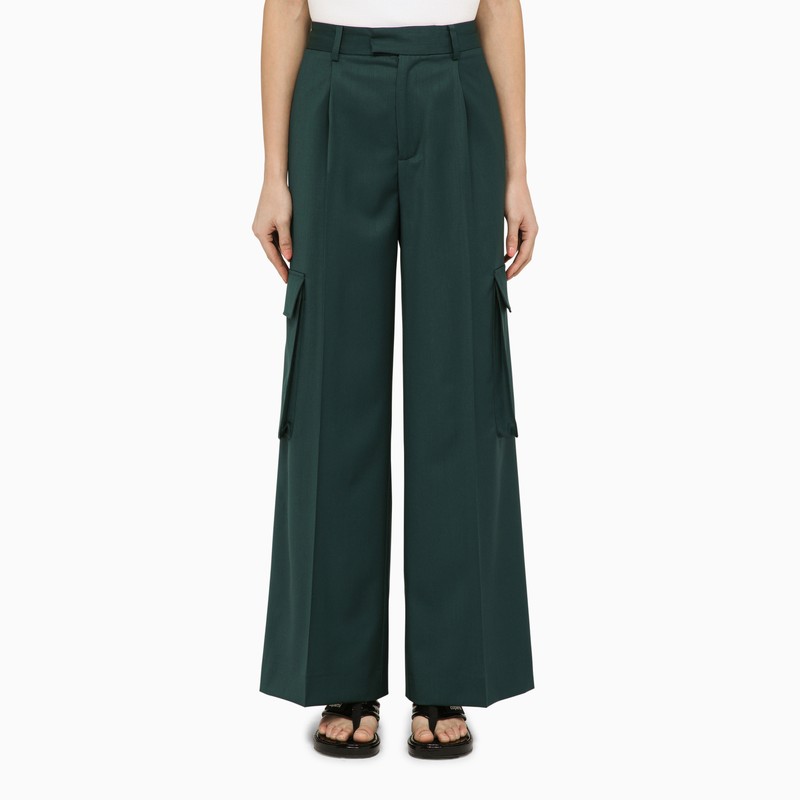 Forest green wool trousers