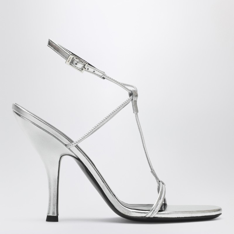 Mixer sandal in silver leather