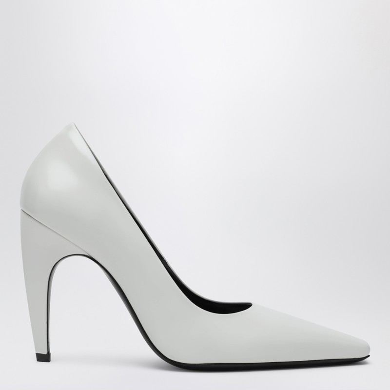 Fame pumps in white polished leather